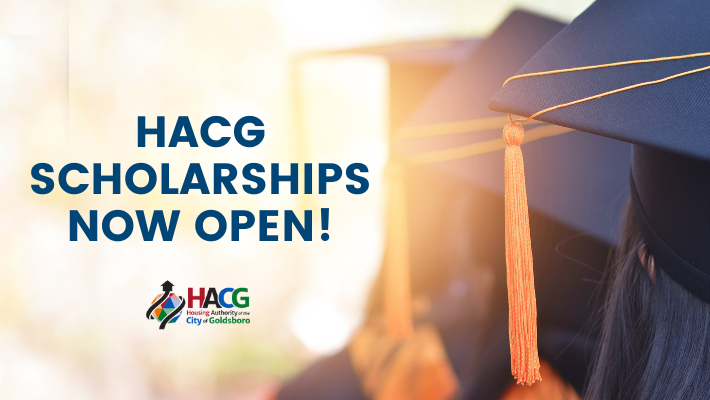 HACG Scholarship Banner Now Open text