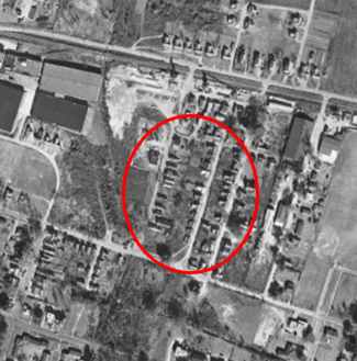 Woodcrest Terrace Apartments, 1959 aerial