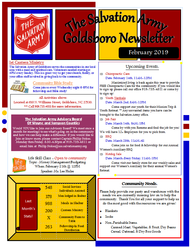 20190314 Salvation Army Job Fair Goldsboro Housing Authority