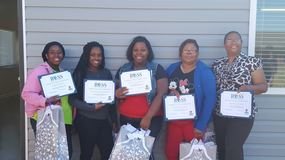 ROSS Program participants with certificates