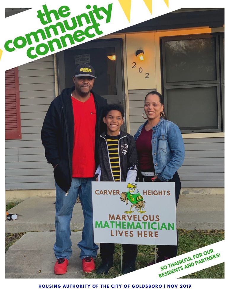 The Community Connect Fall 2019 Cover with Marvelous Mathematician from Carver Heights 