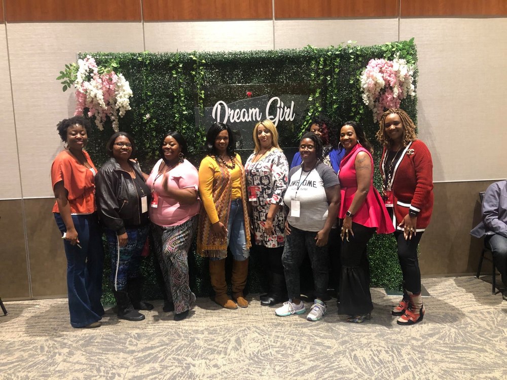female residents at love laughter lipstick conference 