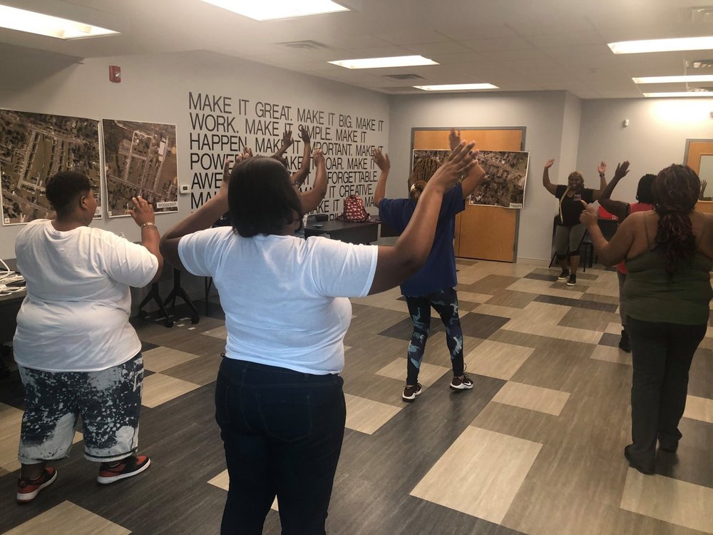 residents doing zumba at west haven