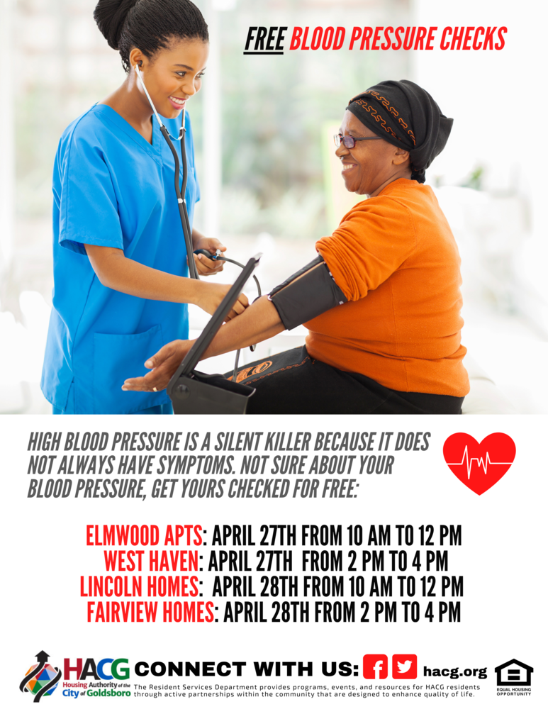 Blood Pressure APRIL Schedule