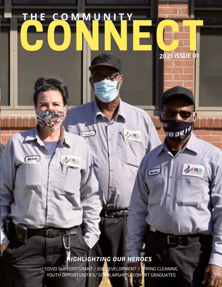 The Community Connect 2021 Issue 01 Newsletter Cover with Maintenance Staff